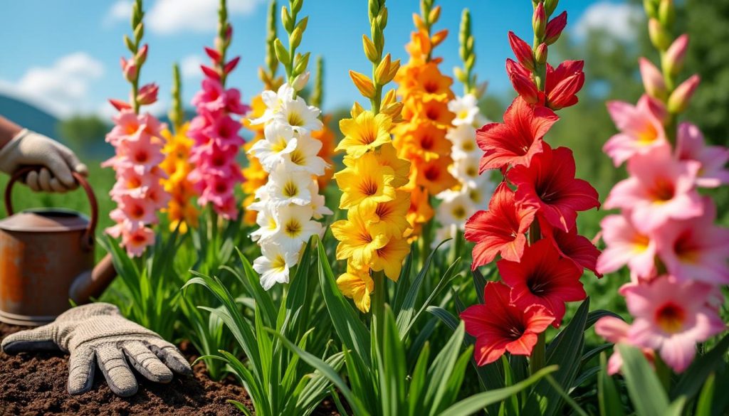erfahren sie, wie sie gladiolen pflanzen und pflegen, um ihren garten mit farbenfrohen blütenpracht zu verschönern. tipps für gesunde und blühfreudige gladiolen.